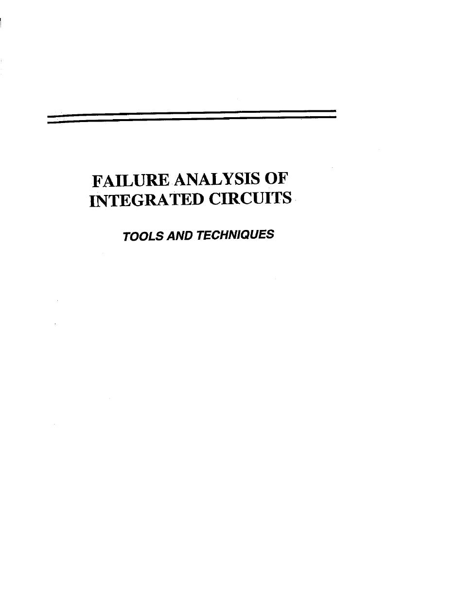 Failure analysis of integrated circuits : tools and techniques by Lawrence C Wagner