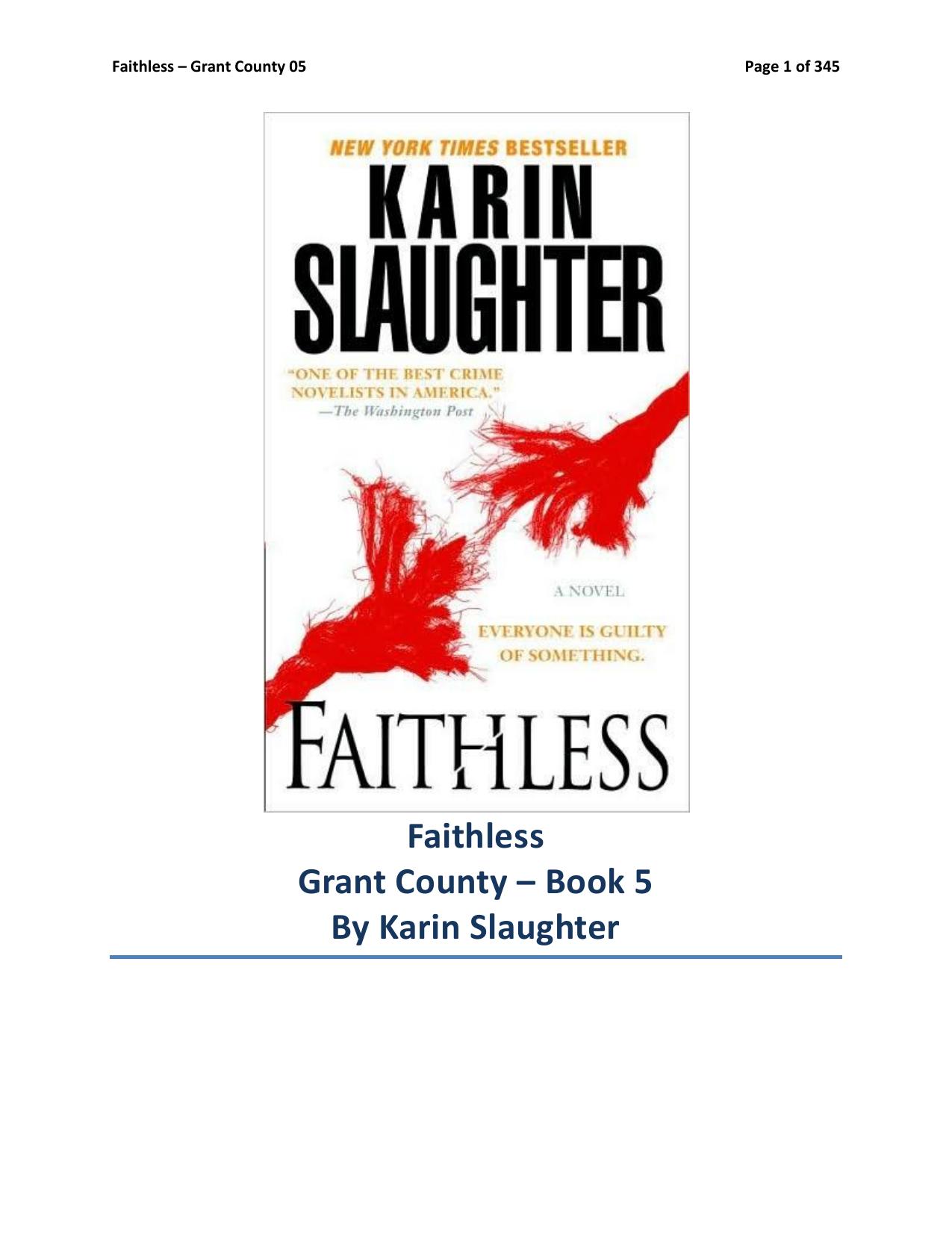 Faithless by Karin Slaughter