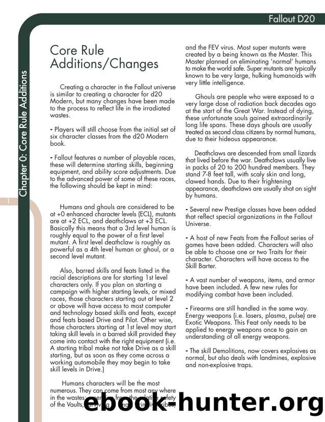 Fallout by Core Rule Additions