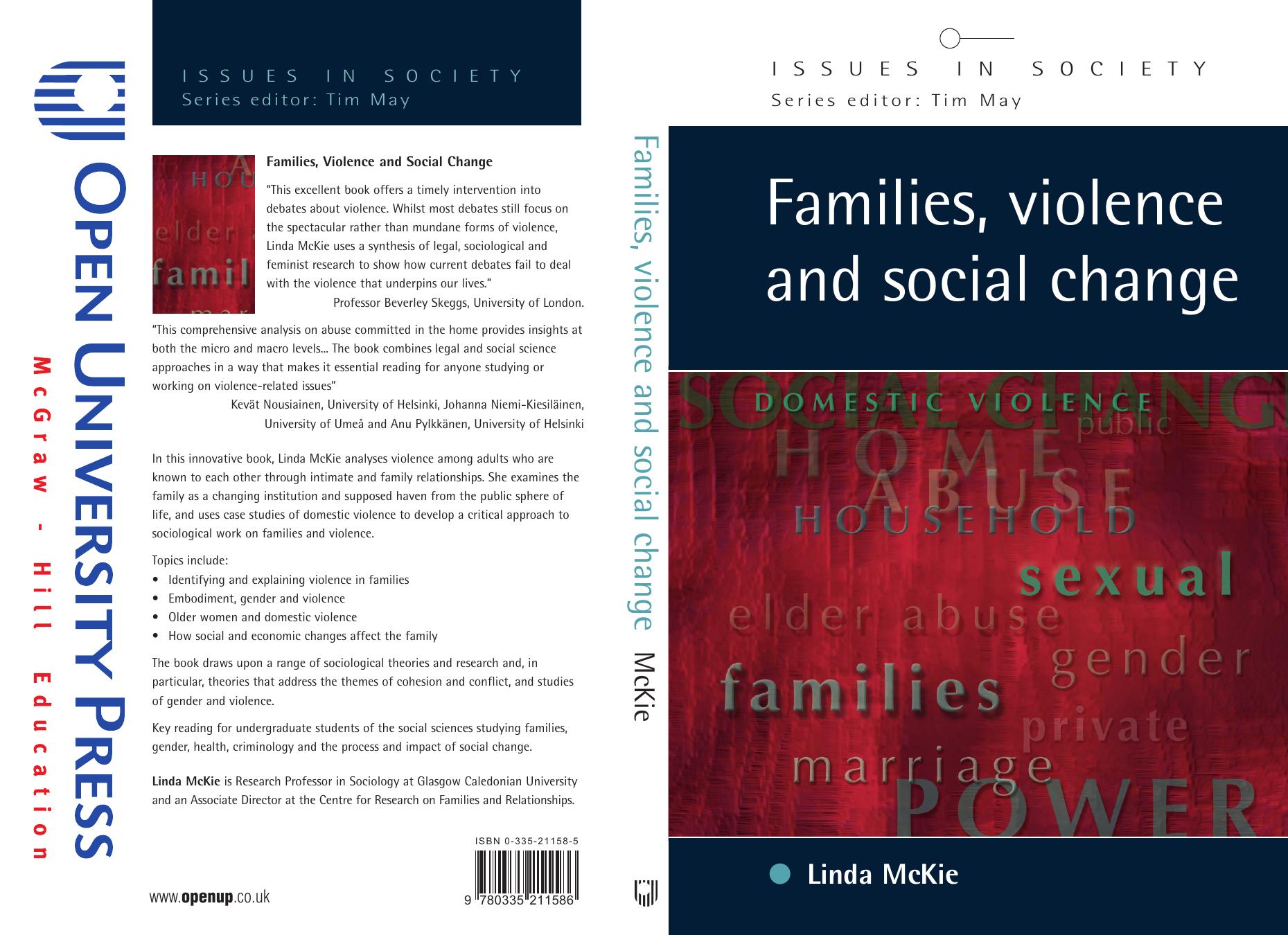 Families, Violence and Social Change (Issues in Society) by Linda McKie