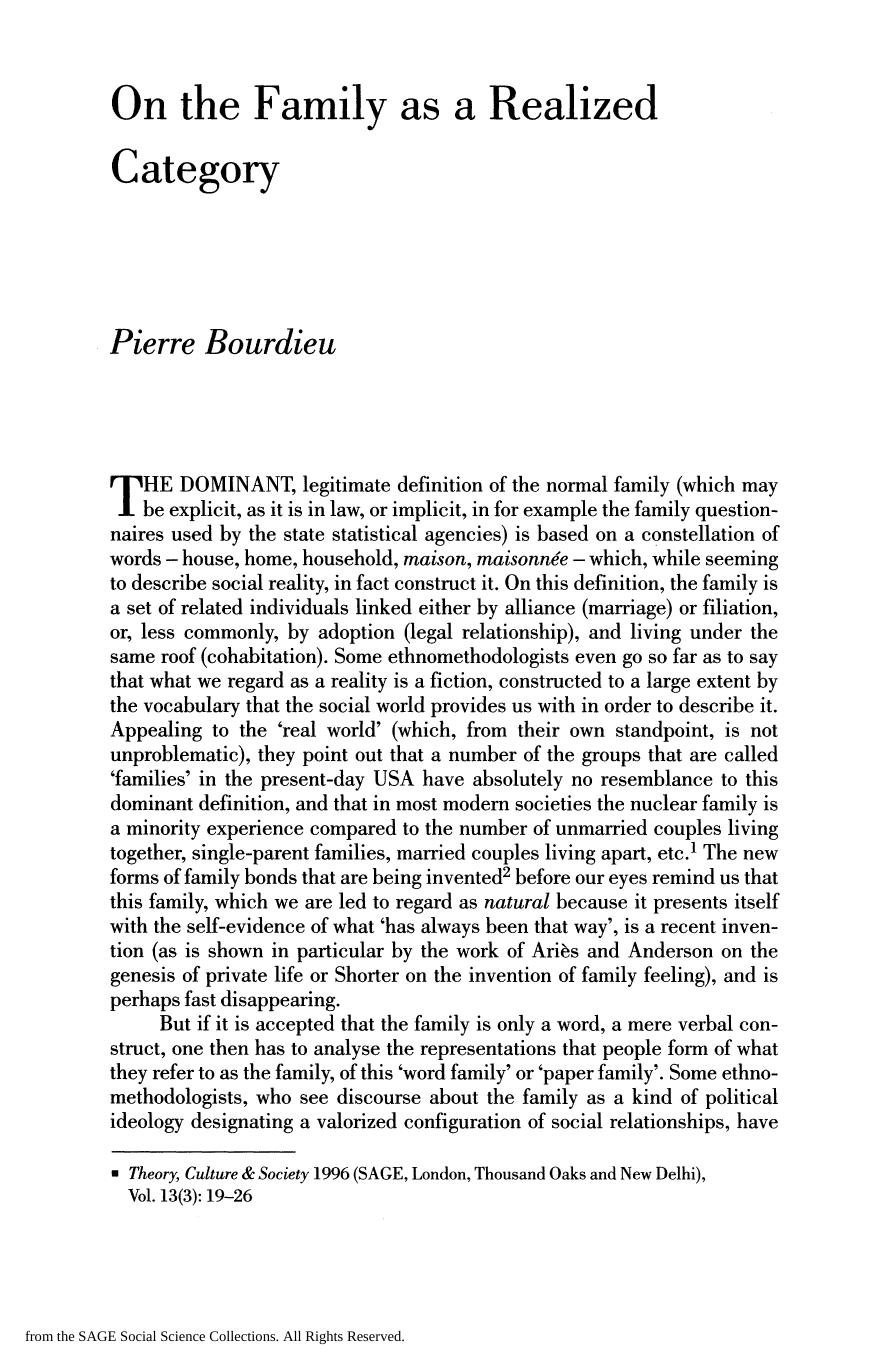 Family As A Realized Category by Unknown