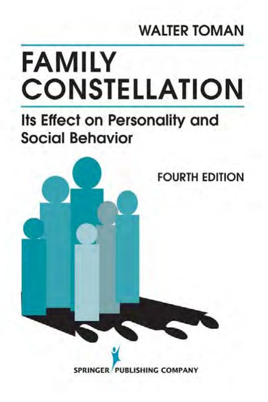 Family Constellation: Its Effects on Personality and Social Behavior by Walter Toman PhD