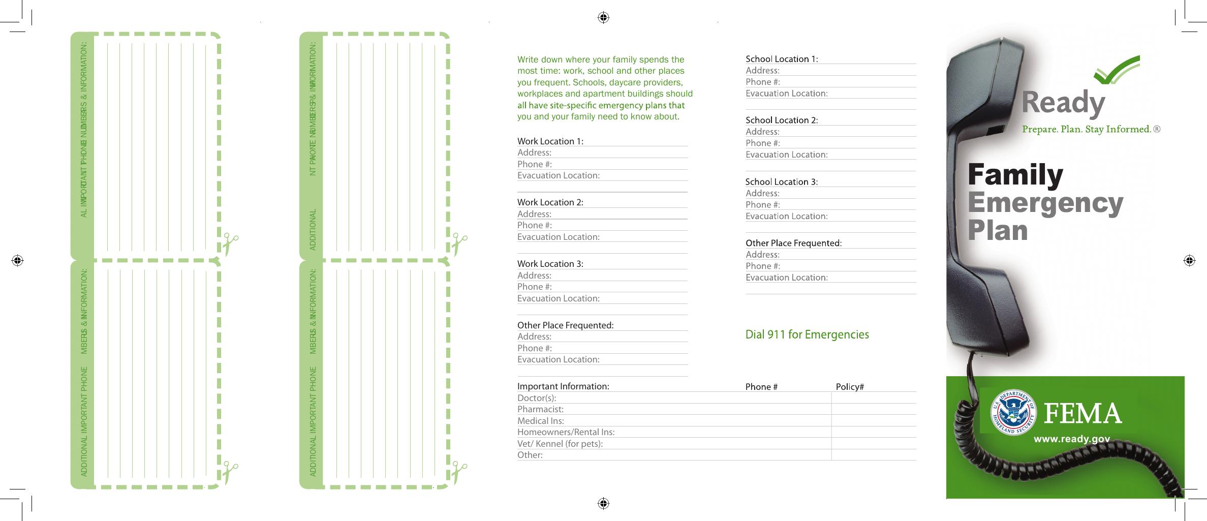 Family Emergency Plan - Quint_Fold by Ready Campaign of the U.S. Department of Homeland Security