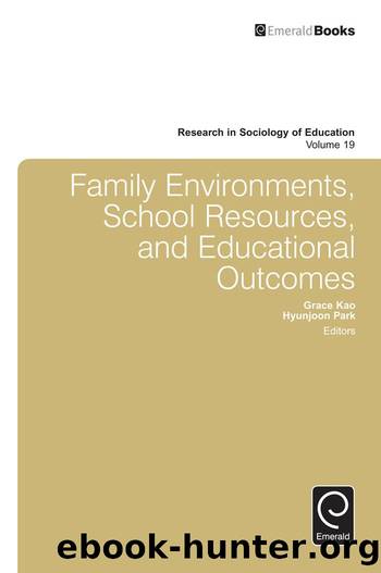 Family Environments, School Resources, and Educational Outcomes by Kao Grace;Park Hyunjoon;Park Hyunjoon;Kao Grace;