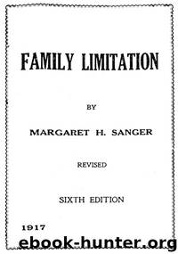Family Limitation by Margaret Sanger