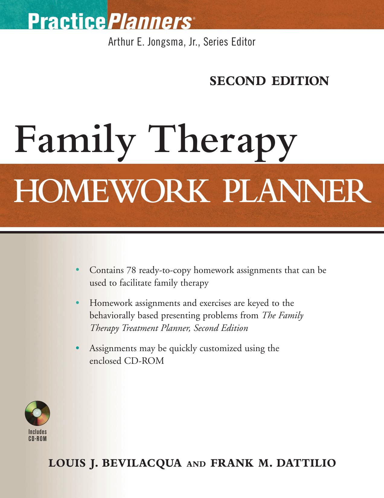 Family Therapy Homework Planner, Second Edition by Bevilacqua Louis & Dattilio Frank