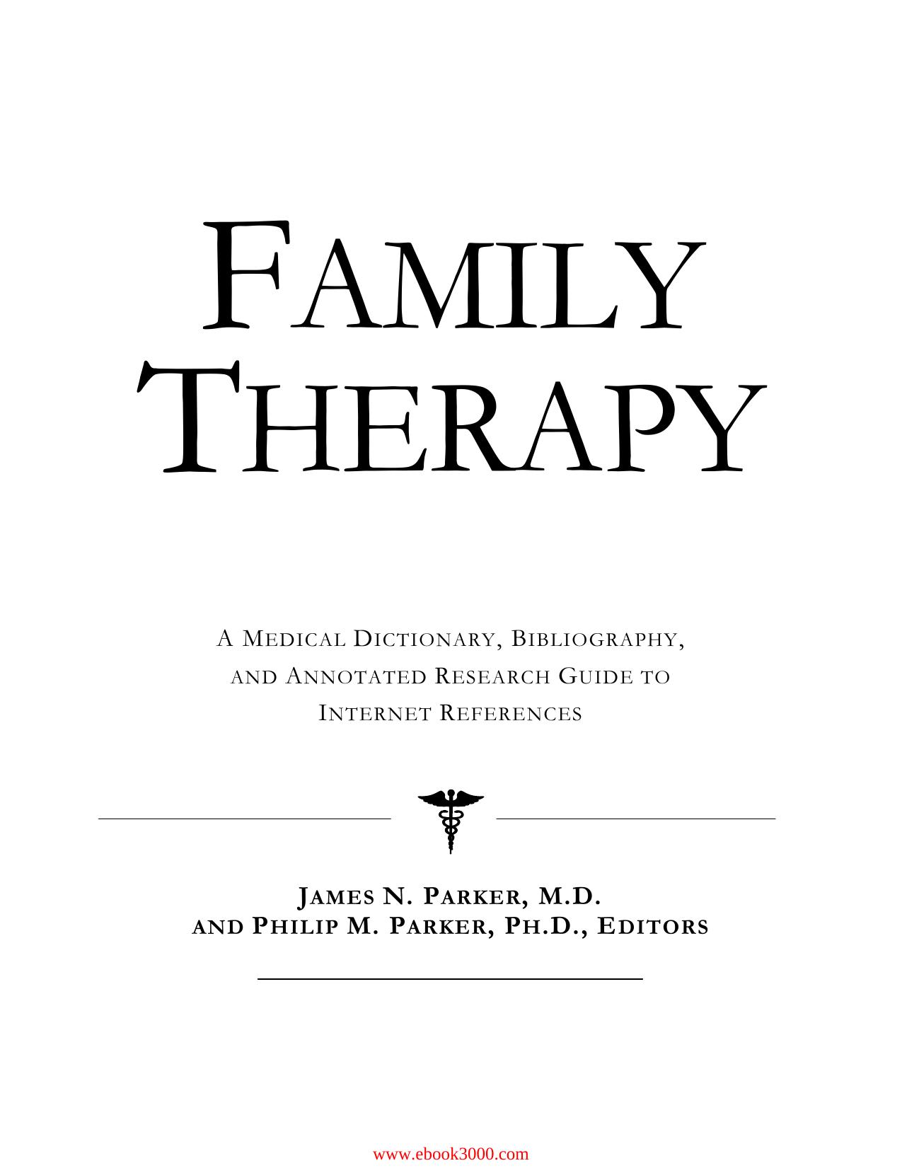 Family Therapy by Unknow