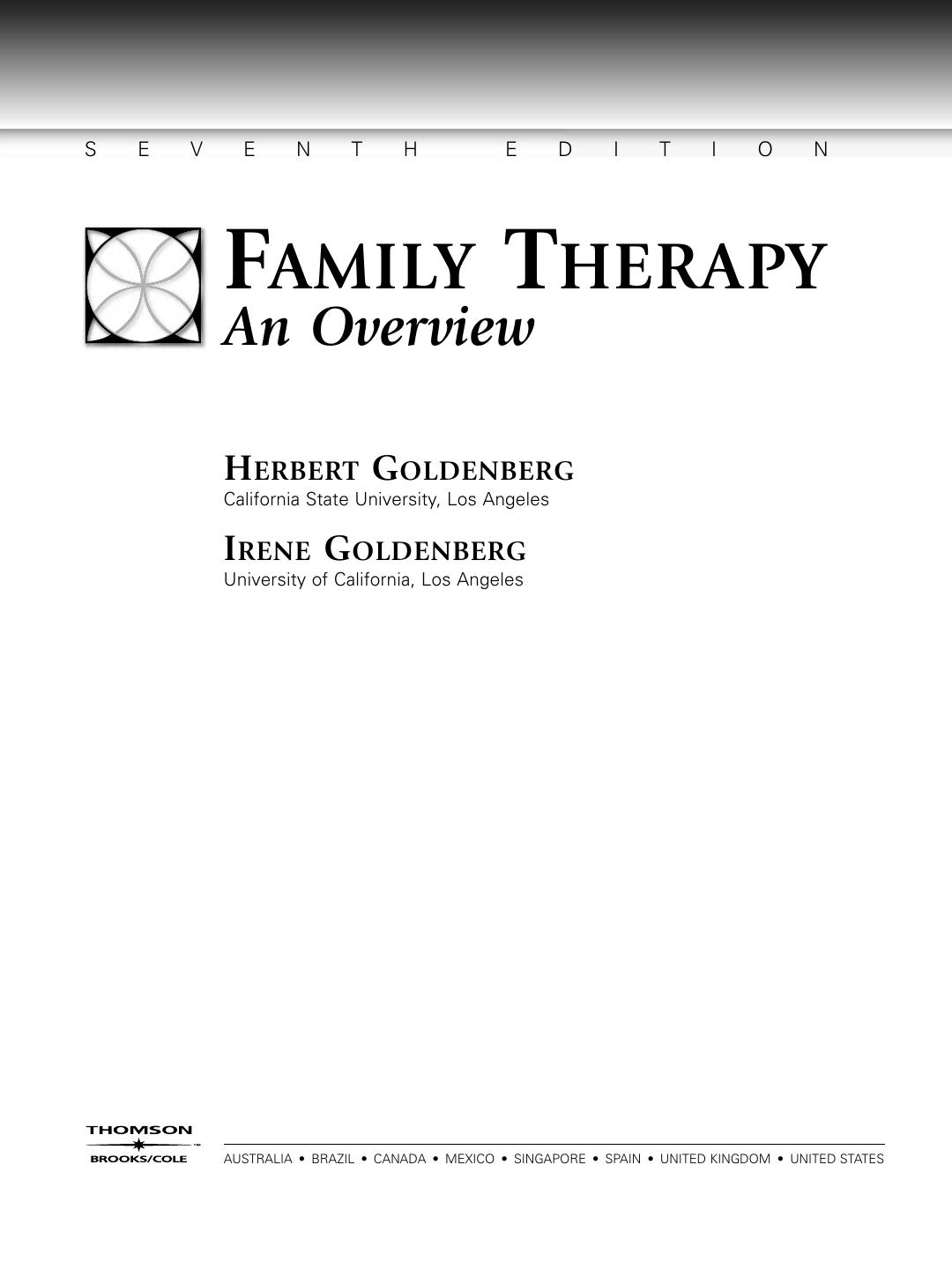 Family Therapy: An Overview (Kindle) by Herbert Goldenberg