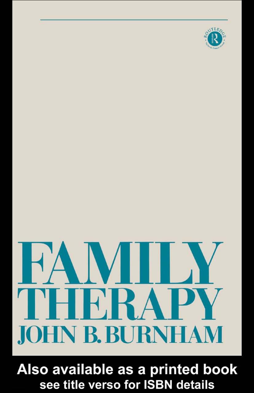 Family Therapy: First Steps Towards a Systemic Approach (Repost) by Unknow