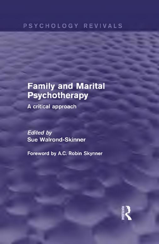 Family and marital psychotherapy : a critical approach by Walrond-Skinner Sue