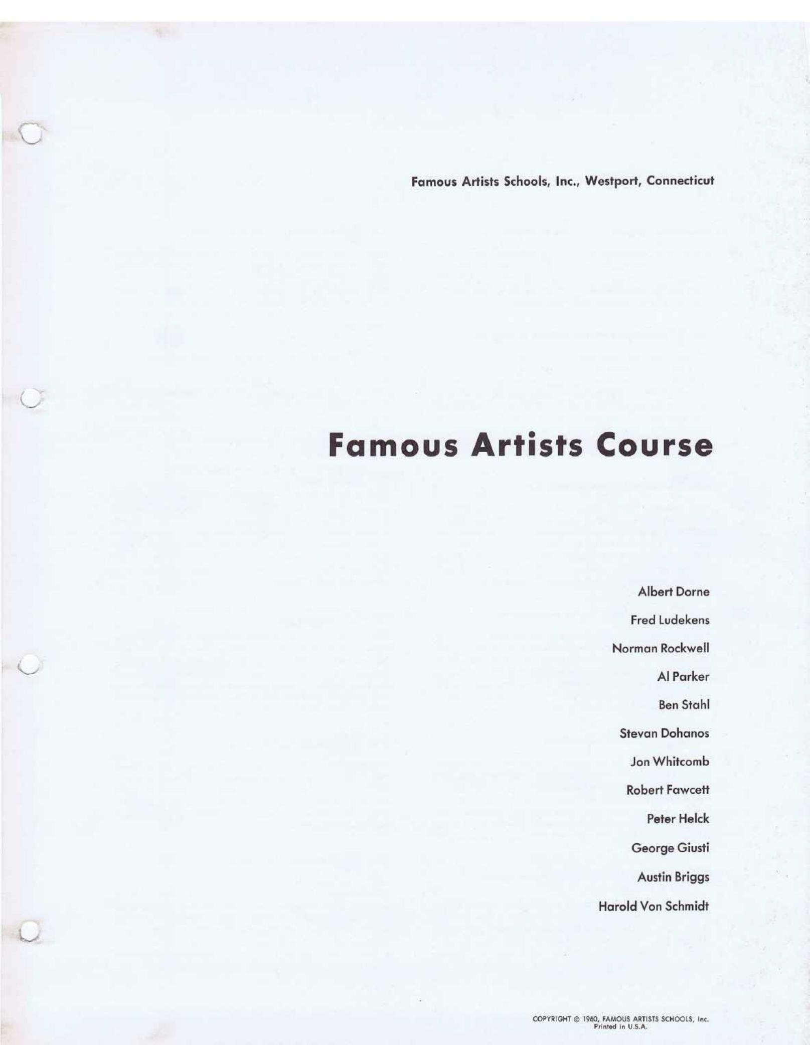 Famous Artists Course Lessons 1 - 24 by unknow
