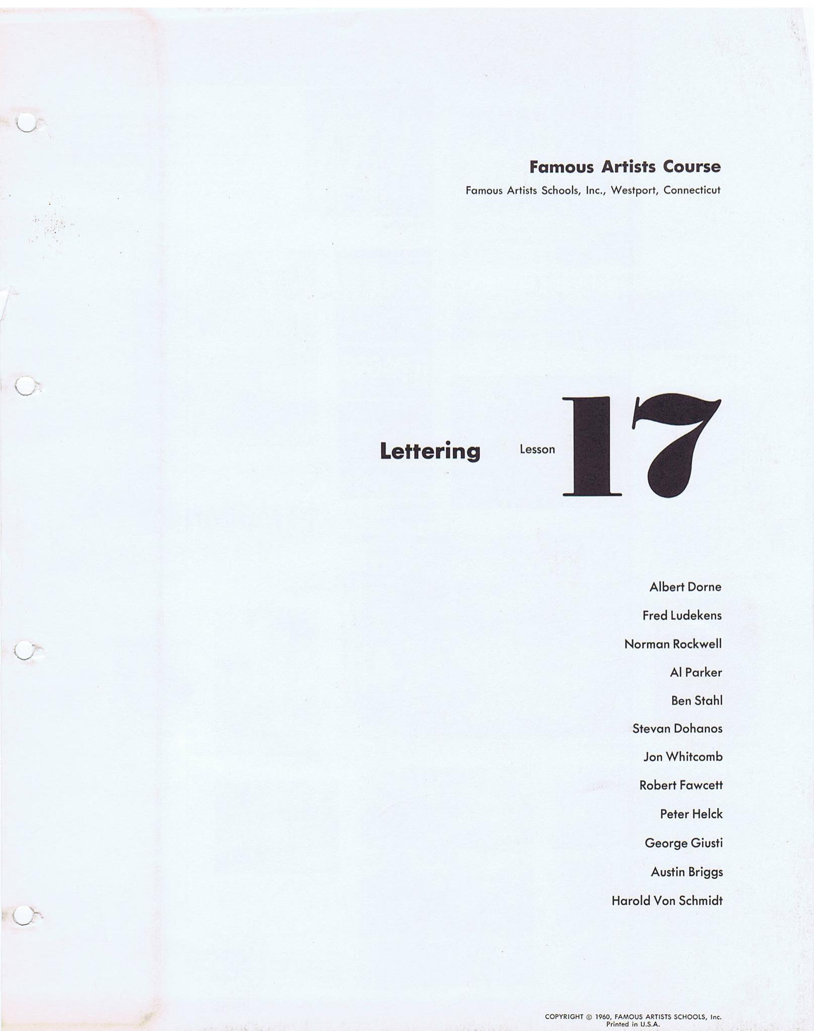 Famous Artists Course Lessons by unknow