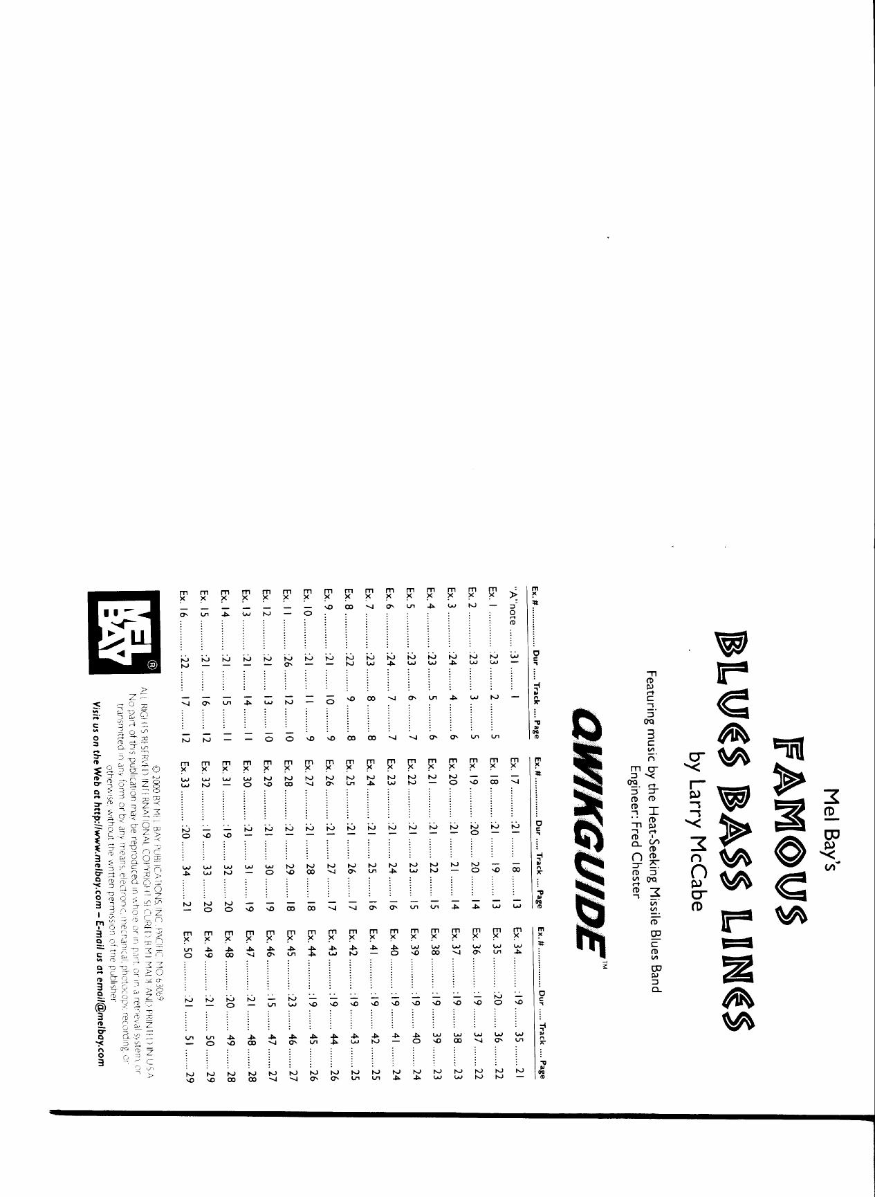 Famous Blues Bass Lines by Unknown