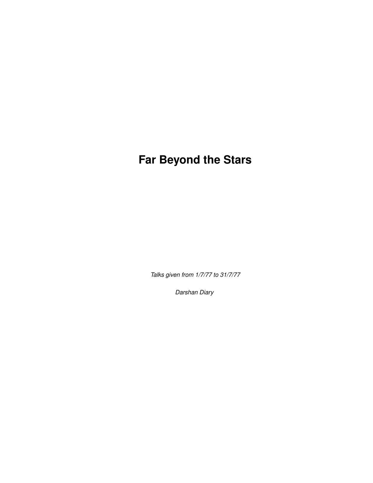 Far Beyond the Stars by Unknown