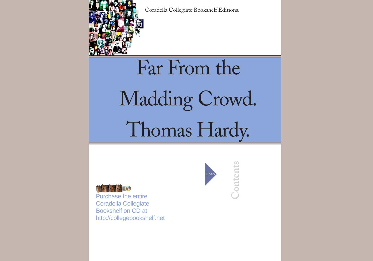 Far From the Madding Crowd by published by Coradella Collegiate Bookshelf Editions