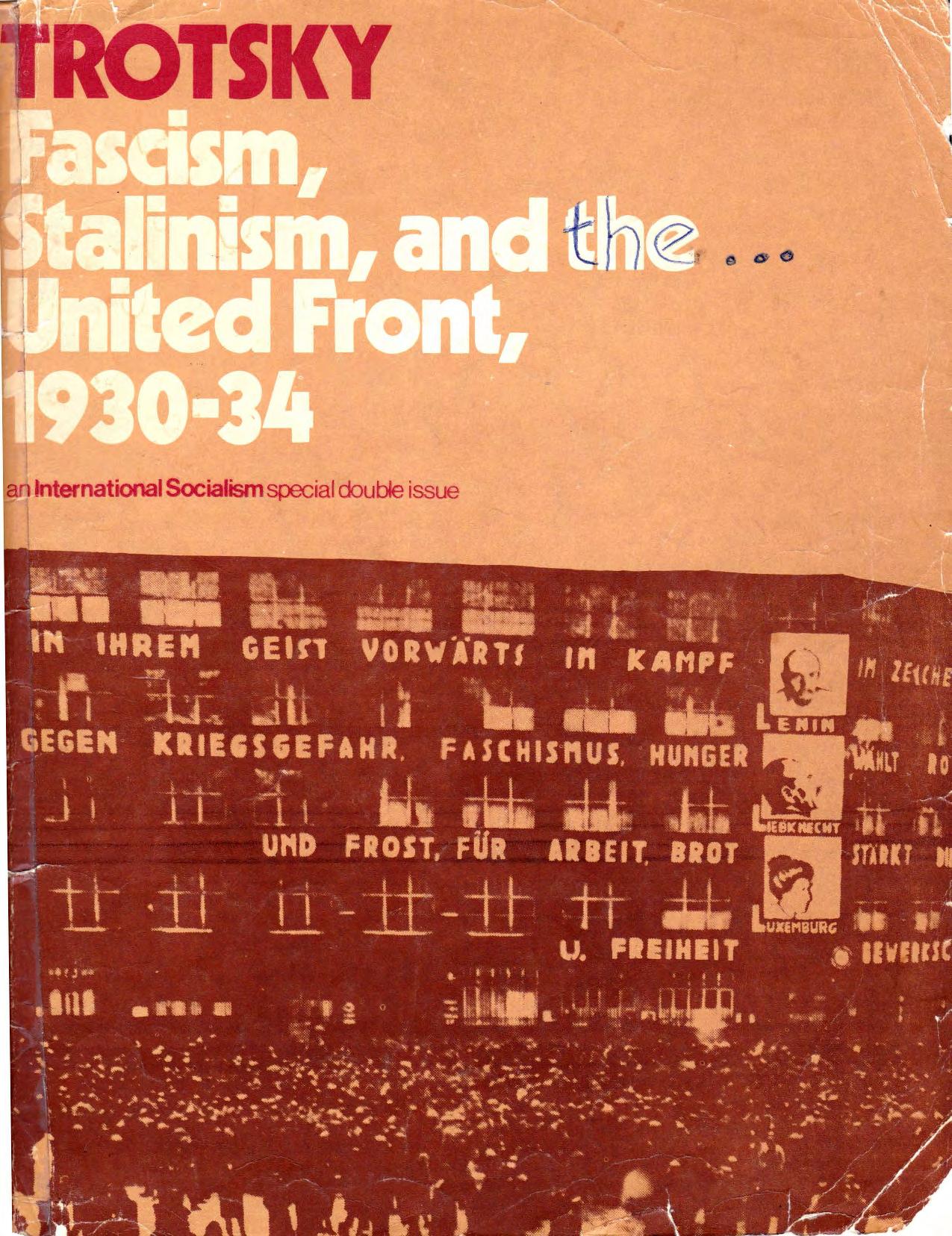 Fascism, Stalinism and the United Front, 1930-34 by Leon Trotsky