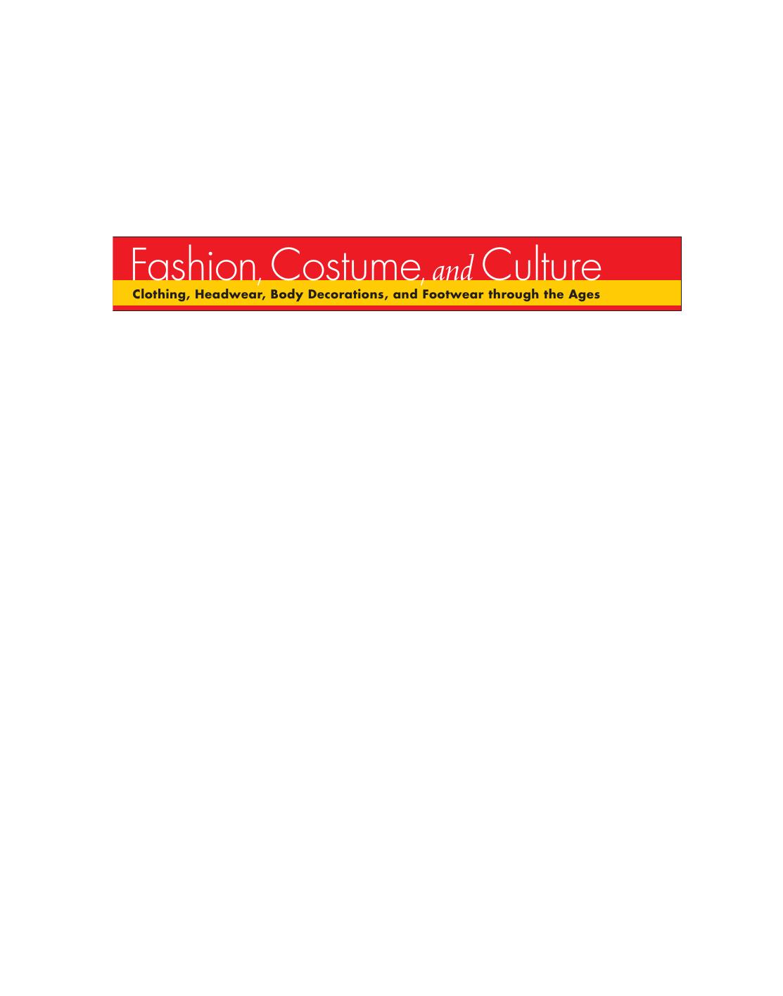 Fashion Costume and Culture vol 2 by Unknown