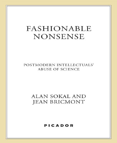 Fashionable Nonsense by Alan Sokal