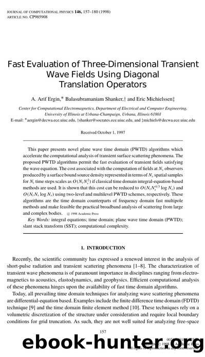 Fast Evaluation of Three-Dimensional Transient Wave Fields Using Diagonal Translation Operators by Ergin A. A. et al