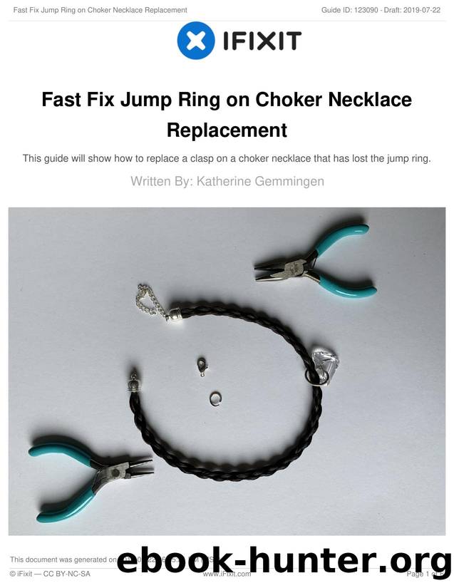 Fast Fix Jump Ring on Choker Necklace Replacement by Unknown