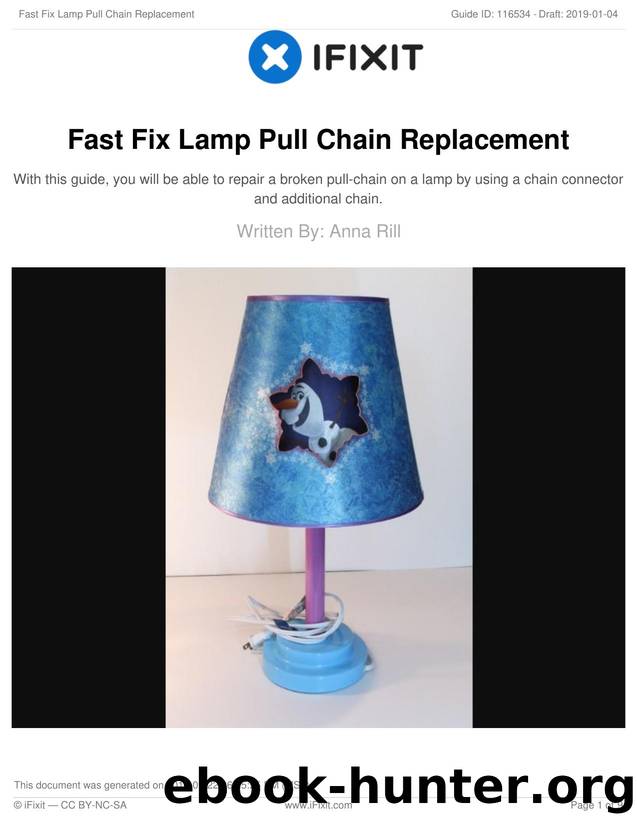 Fast Fix Lamp Pull Chain Replacement by Unknown