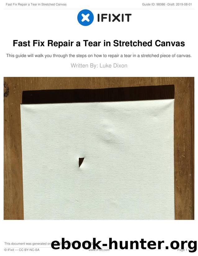 Fast Fix Repair a Tear in Stretched Canvas by Unknown