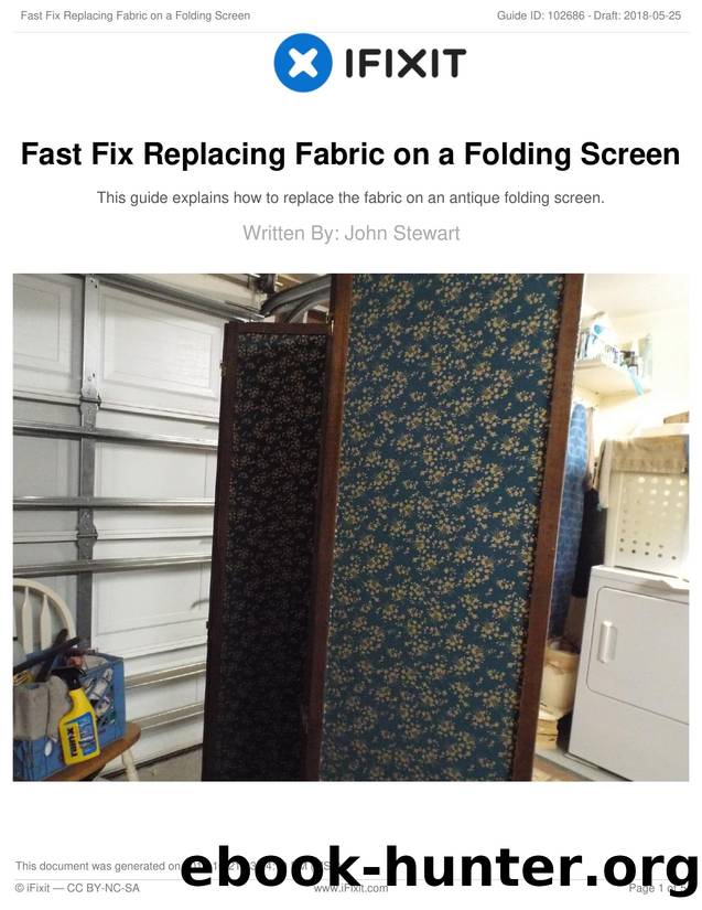 Fast Fix Replacing Fabric on a Folding Screen by Unknown