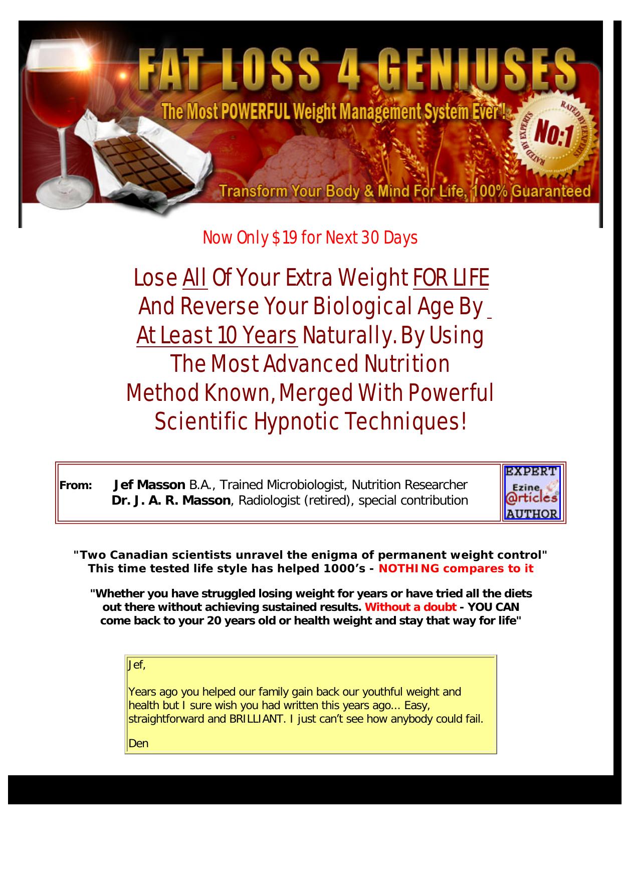 Fat Loss 4 Geniuses. by Best of Kuszter's Collection