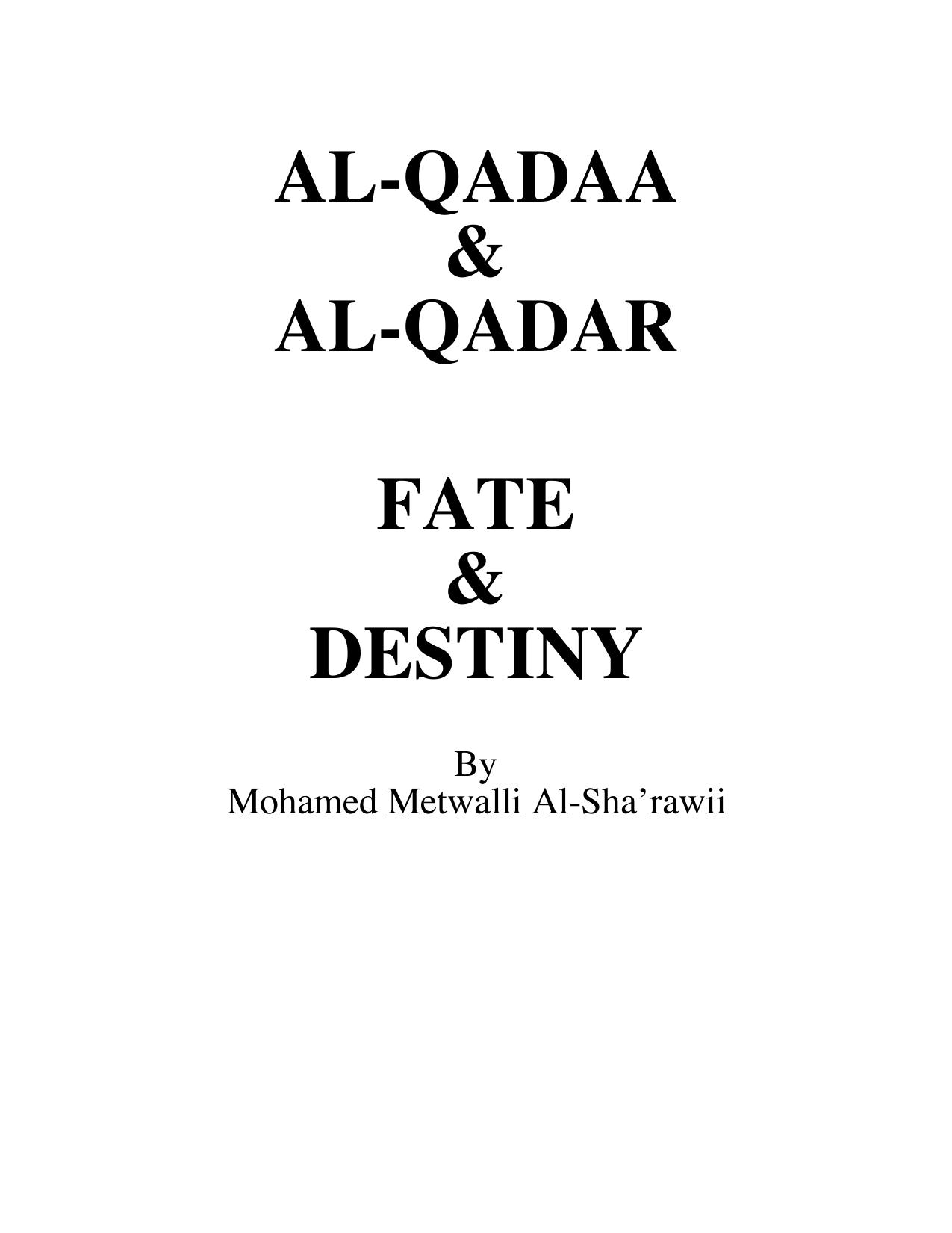 Fate and Destiny by Unknown
