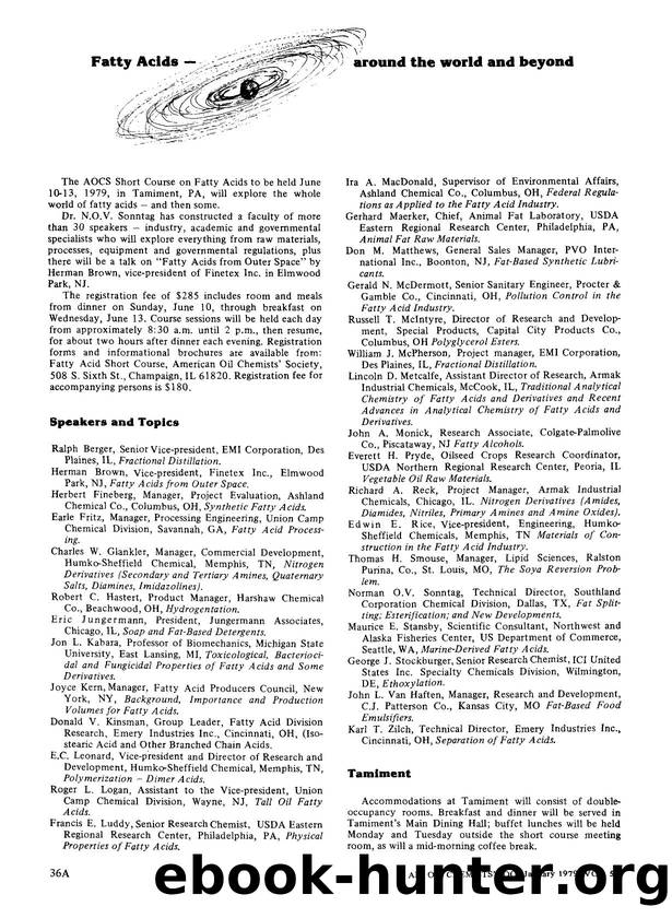 Fatty acids&#x2014;Around the world and beyond by Unknown