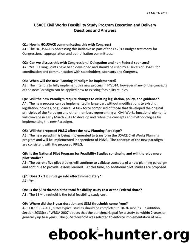 Feasibility Execution  Delivery Memo Q&A by Unknown