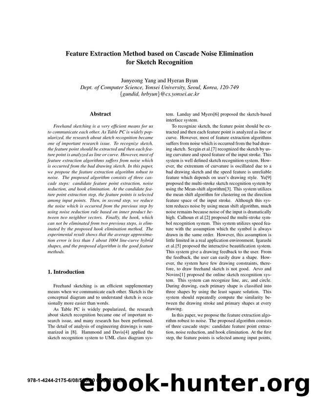 Feature Extraction Method based on Cascade Noise Elimination for Sketch Recognition by 