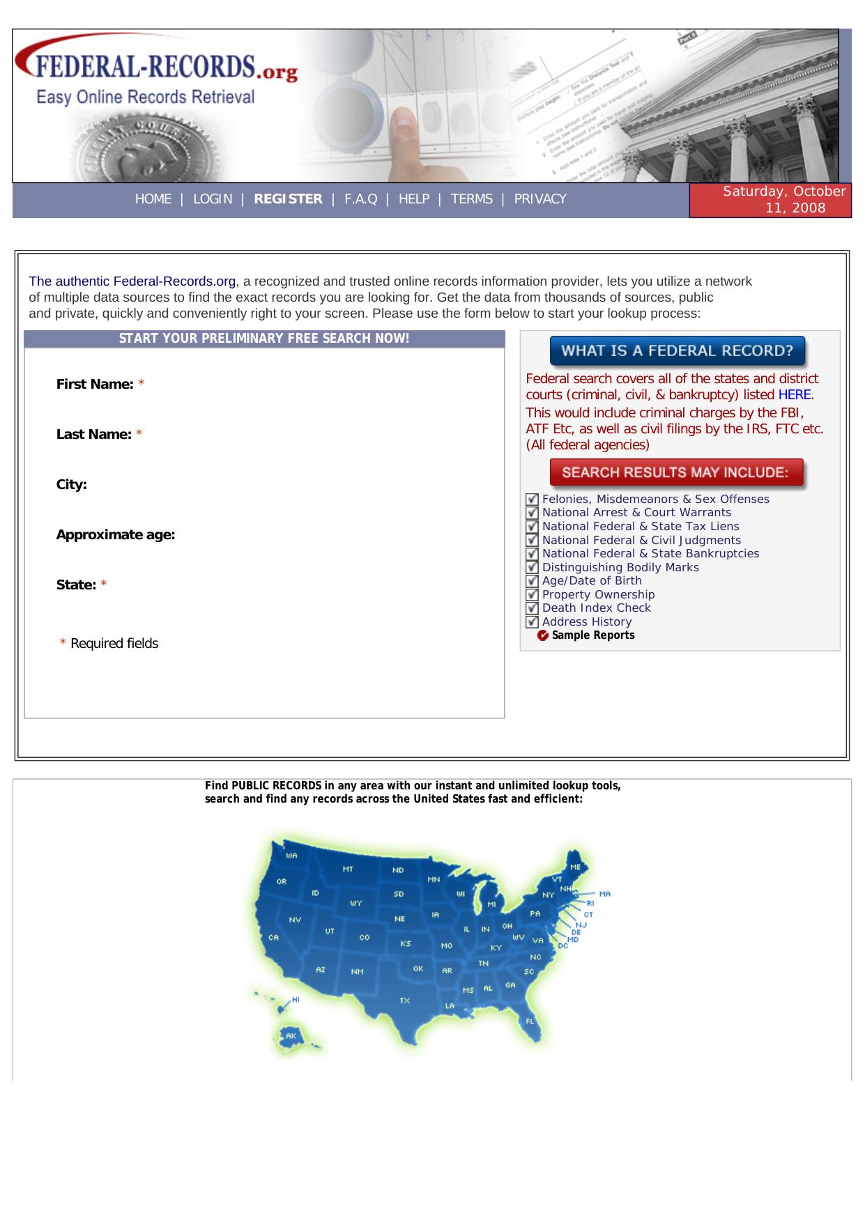 Federal-Records.org - New High Converting Site By Procash! by Best of Kuszter's Collection