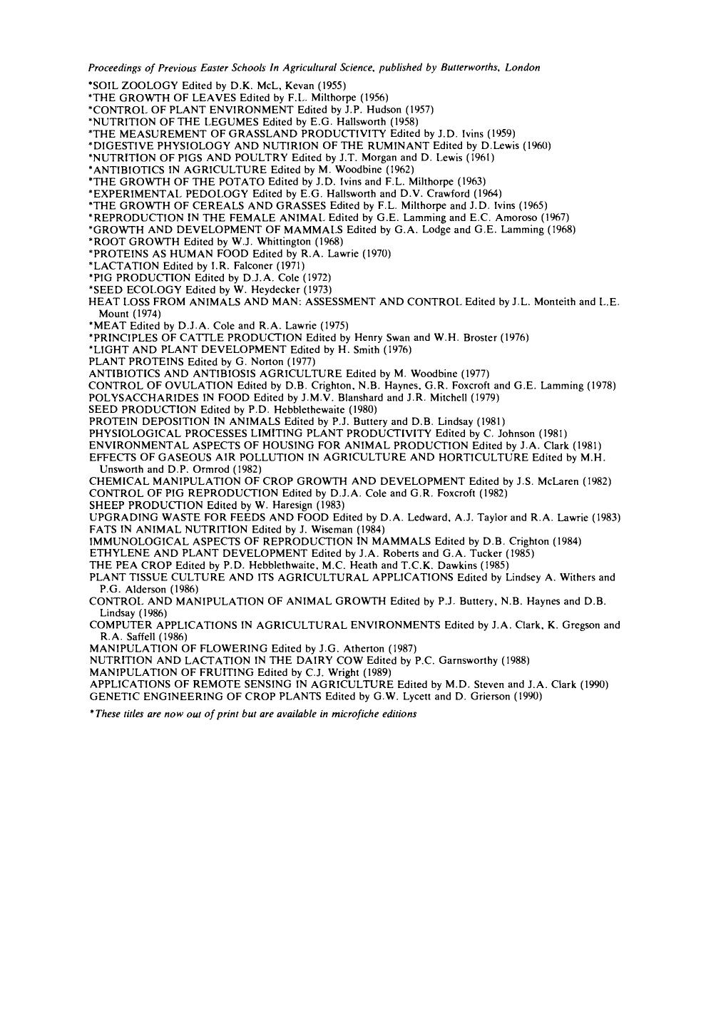 Feedstuff Evaluation by Julian Wiseman and D.J.A. Cole (Eds.)