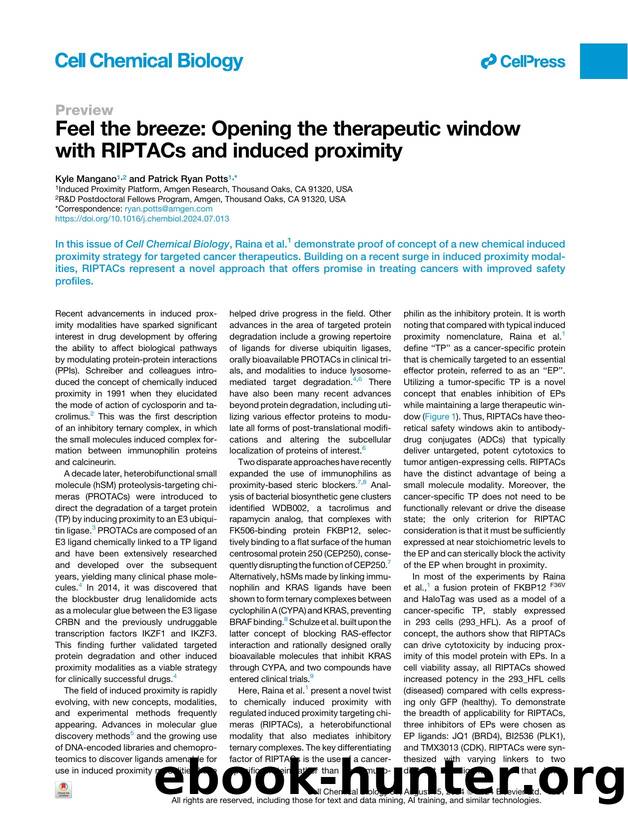 Feel the breeze: Opening the therapeutic window with RIPTACs and induced proximity by Kyle Mangano & Patrick Ryan Potts