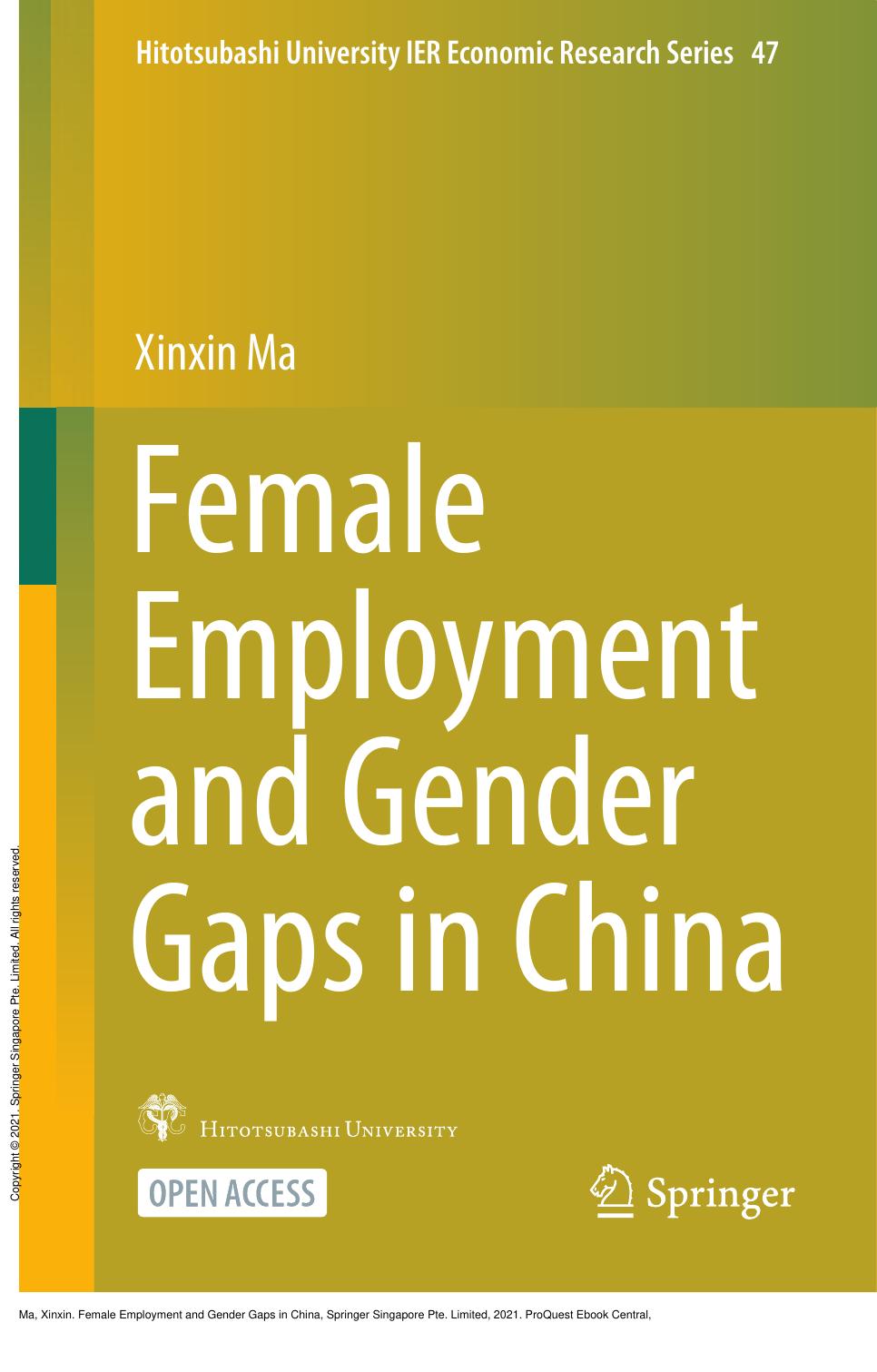 Female Employment and Gender Gaps in China by Xinxin Ma