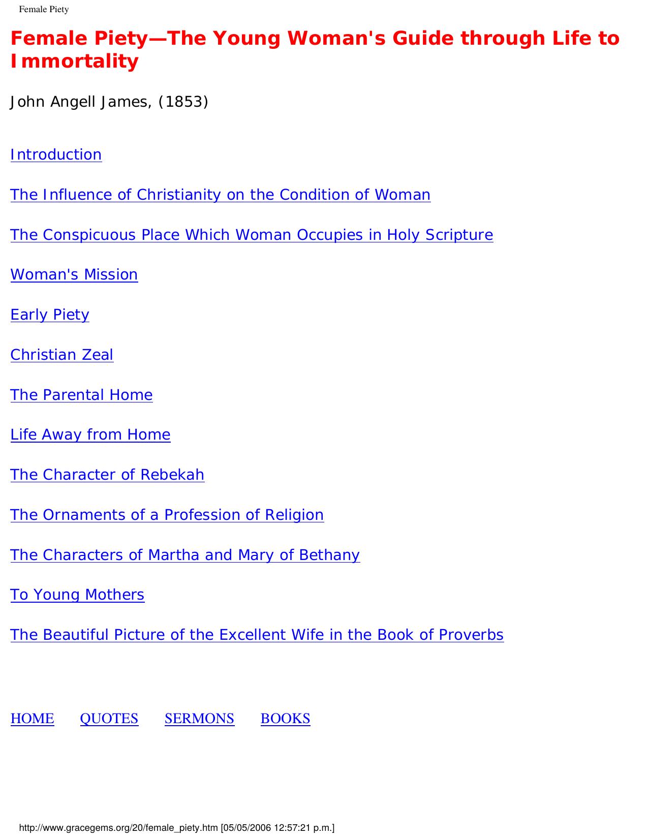 Female Piety by Young Woman's Guide through Life to Immortality (b)