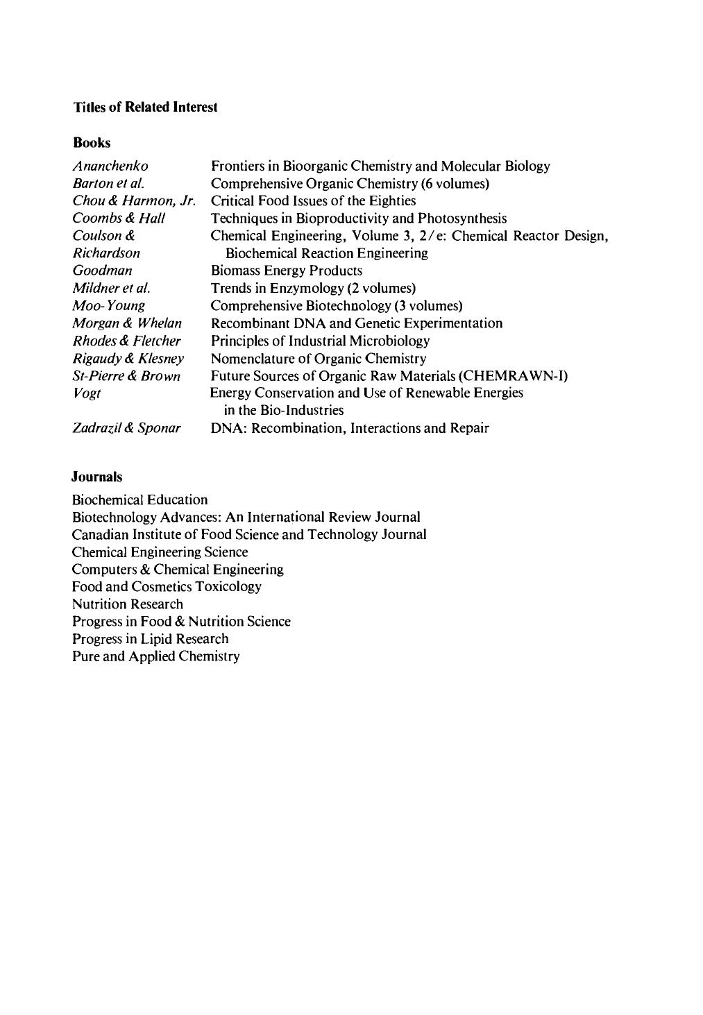 Fermentation Products. Proceedings of the Sixth International Fermentation Symposium Held in London, Canada, July 20â25, 1980 by Claude Vezina and Kartar Singh (Eds.)