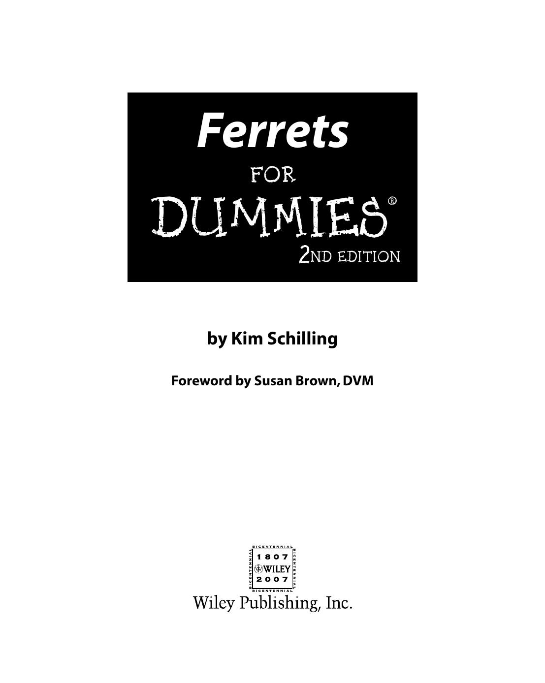 Ferrets for DUMmIES 2nd by Unknown