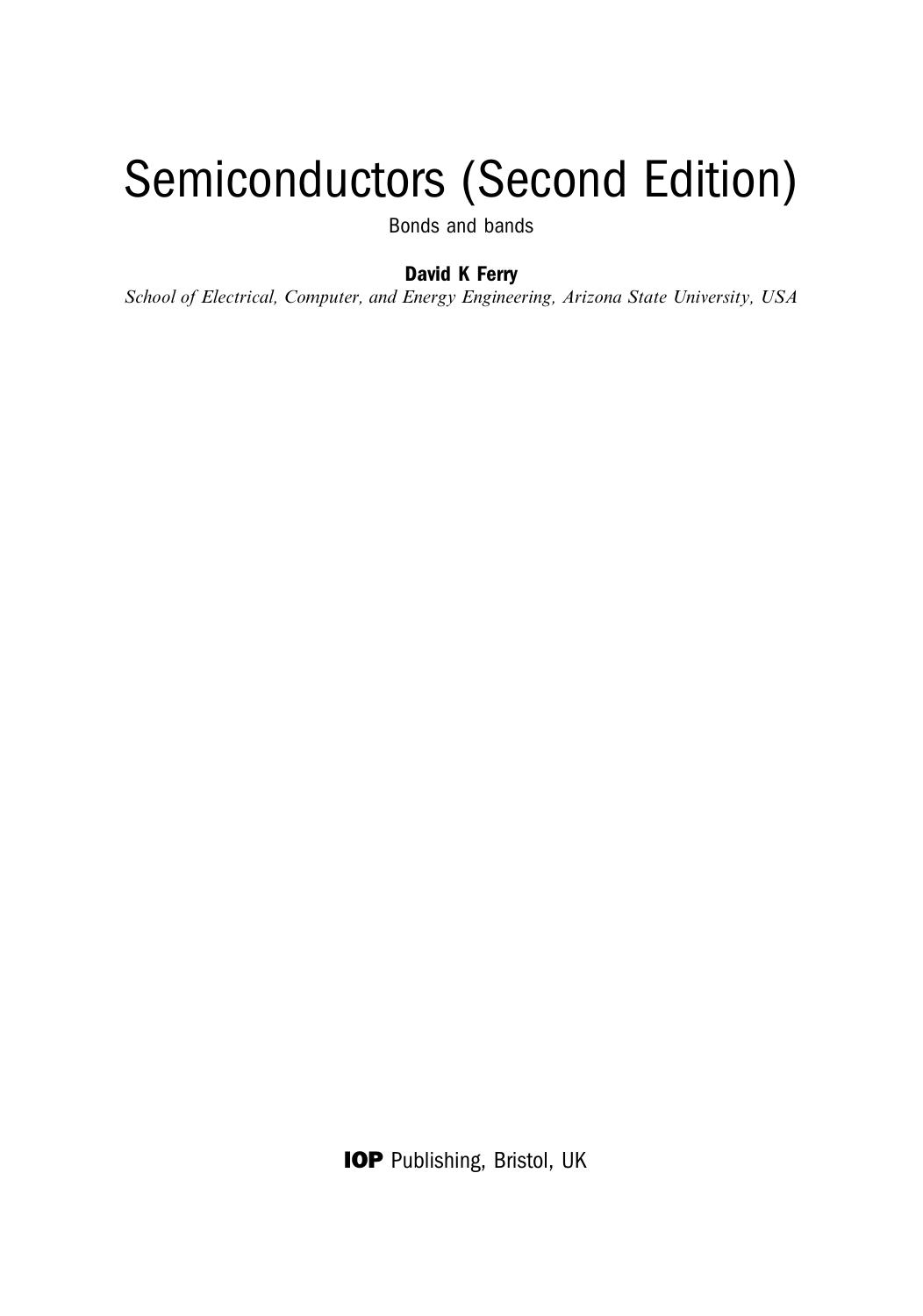 Ferry by Semiconductors Bonds & Bands-IOP Publishing (2020)