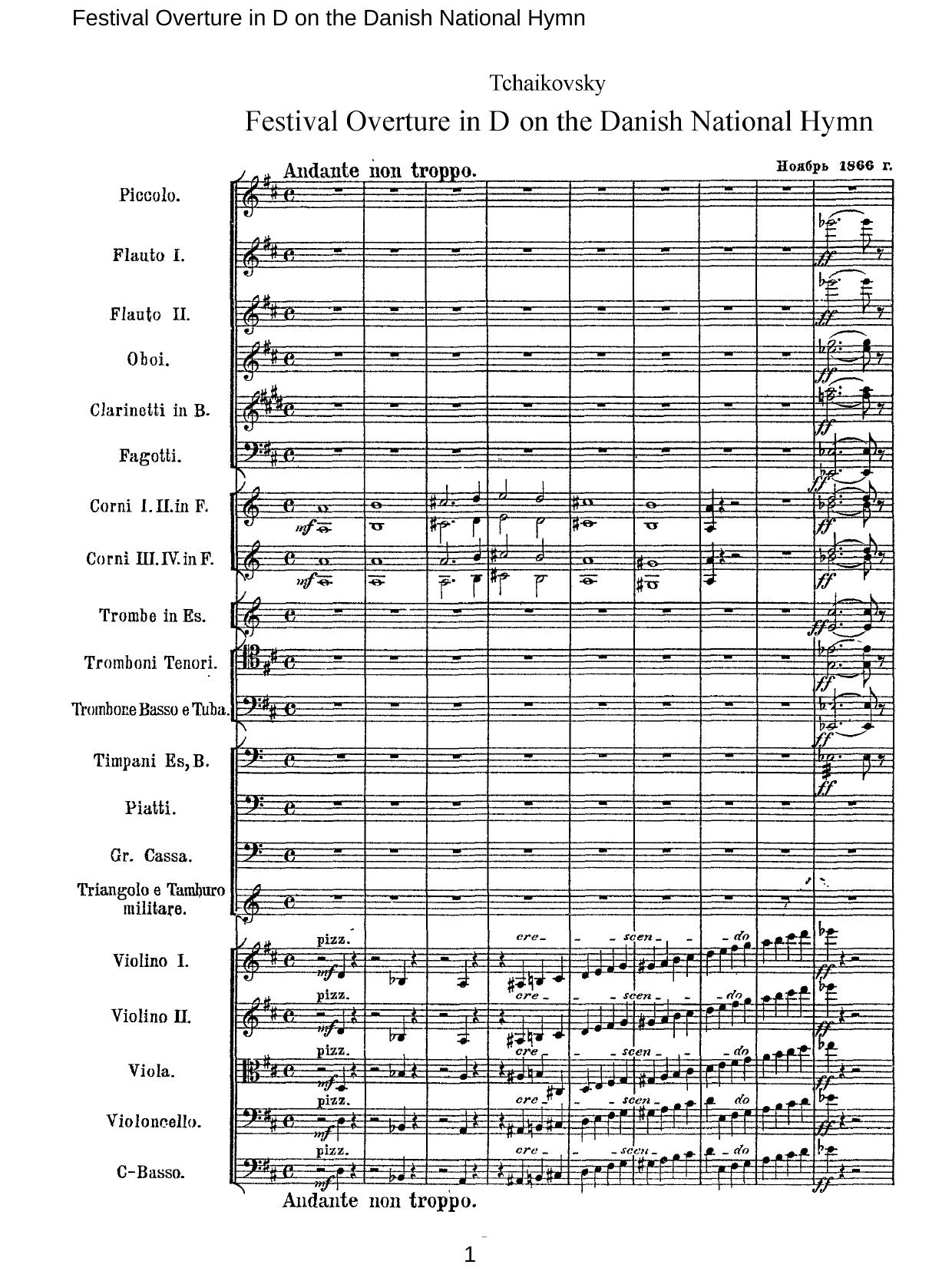 Festival Overture in D on the Danish National Hymn by yuchao@bh2000.net