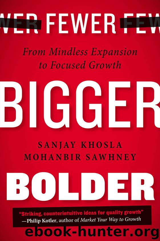 Fewer, Bigger, Bolder by Sanjay Khosla