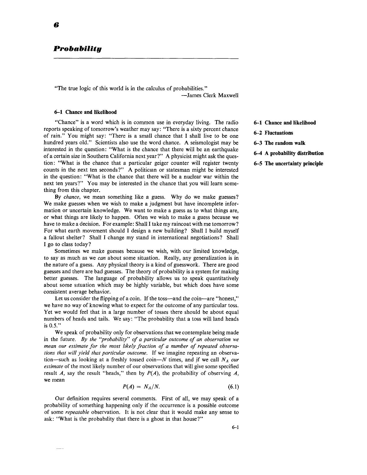 Feynman Lectures on Physics Volume 1 Chapter 06 by Richard Feynman
