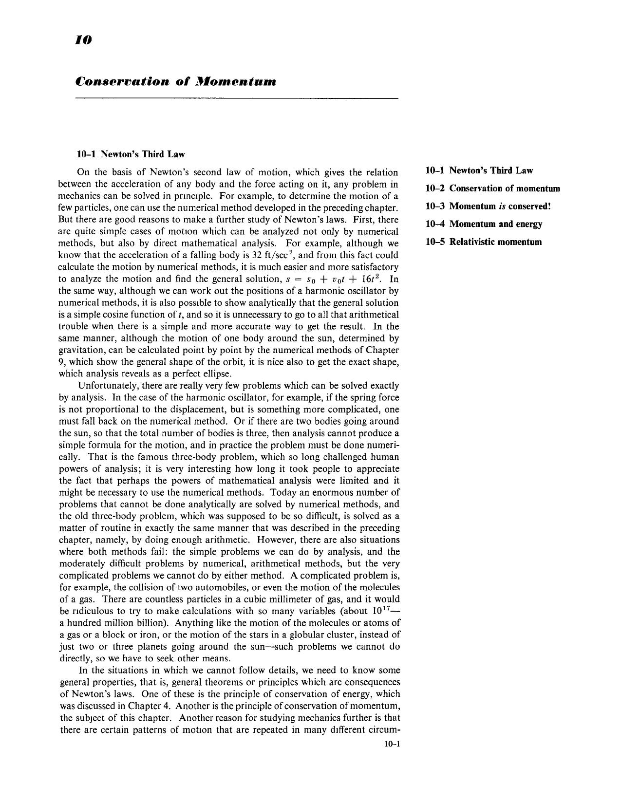 Feynman Lectures on Physics Volume 1 Chapter 10 by Richard Feynman