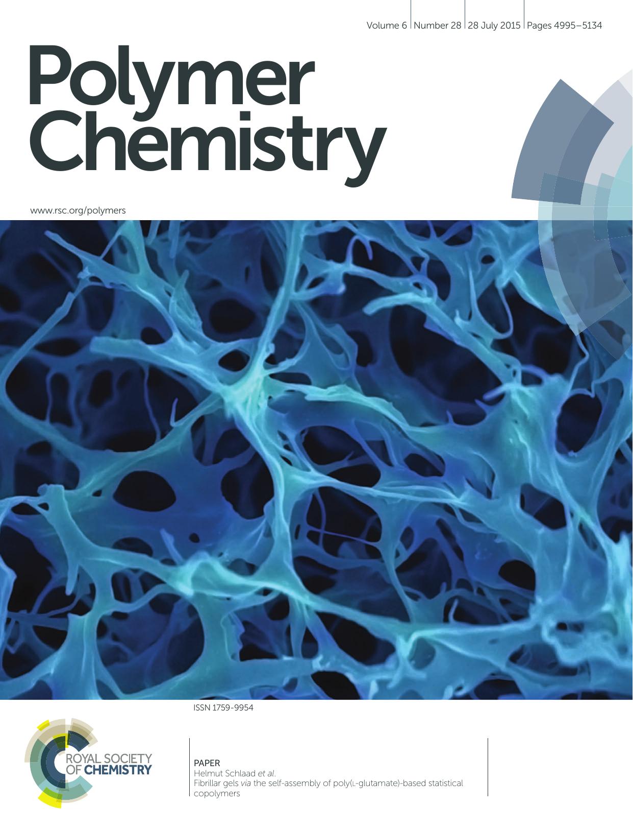 Fibrillar gels via the self-assembly of poly(L-glutamate)-based statistical copolymers by Charlotte D. Vacogne Sarah M. Brosnan Admir Masic Helmut Schlaad