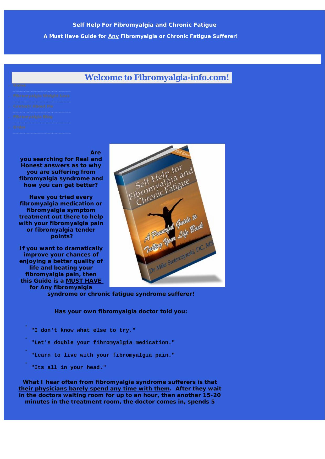 Fibromyalgia And Chronic Fatigue Help. by Best of Kuszter's Collection