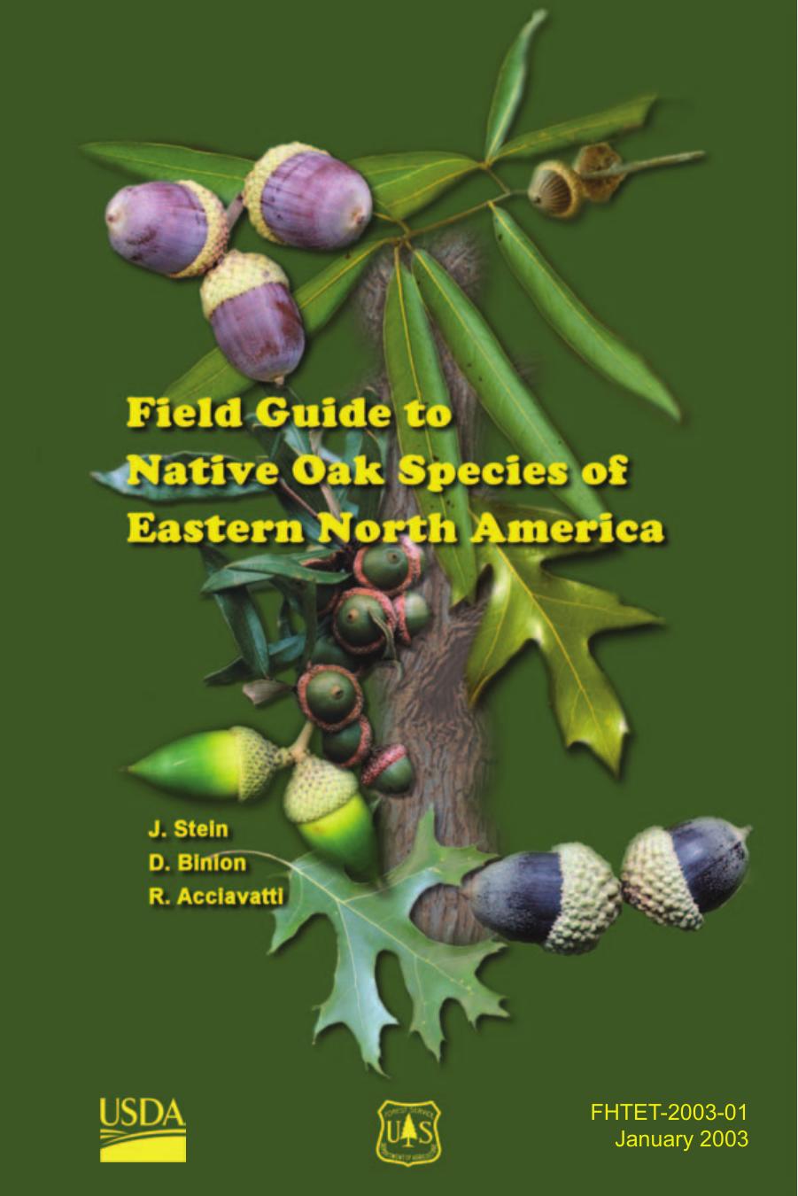 Field Guide to Native Oak Species of Eastern North America by John Stein Denise Binion Robert Acciavatti