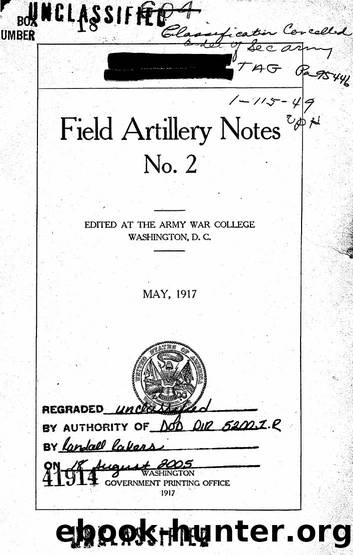 Field artillery notes No 2 by Unknown