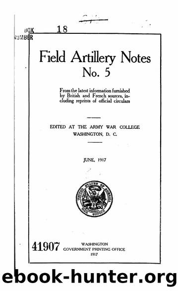 Field artillery notes No 5 by Unknown