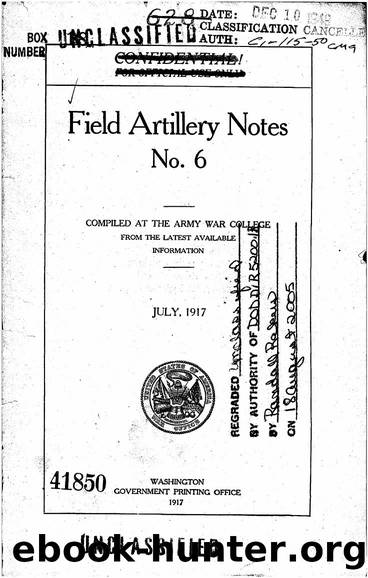 Field artillery notes No 6 by Unknown